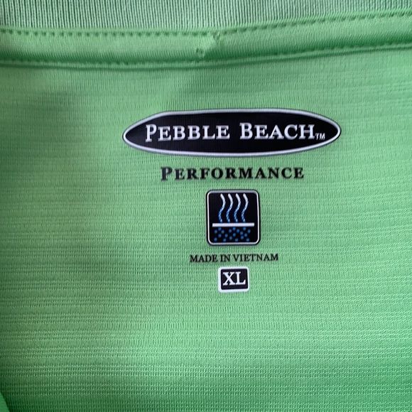𝅺PEBBLE Beach Men’s Like Green Golf Polo Short Sleeve XL - Picture 3 of 4